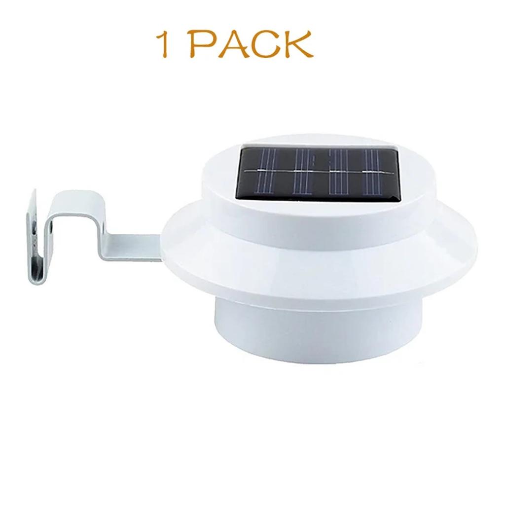 2026 IP65 waterproof 3LED solar outdoor light fence courtyard wall gutter channel courtyard light black Christmas decoration