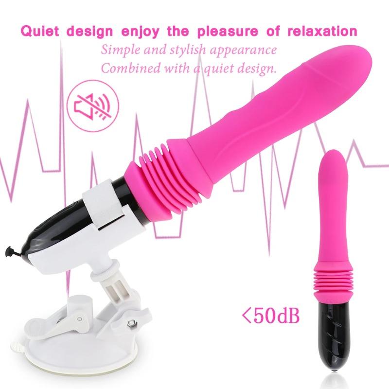 Teleskop-Vibrator, automatisches Auf-Ab-Massagegerät, G-Punkt-Stoßmassagegerät, einziehbare Muschi-Vibration, großes Sexspielzeug für Frauen