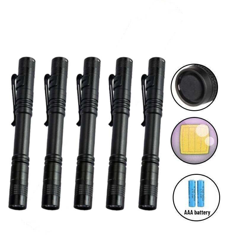 Mini LED Taschenlampe Taschenstiftleuchte Tragbar 1000 Lumen Wasserdichte Taschenlampe mit AAA-Batterie für Medizinische Outdoor-Notlampe