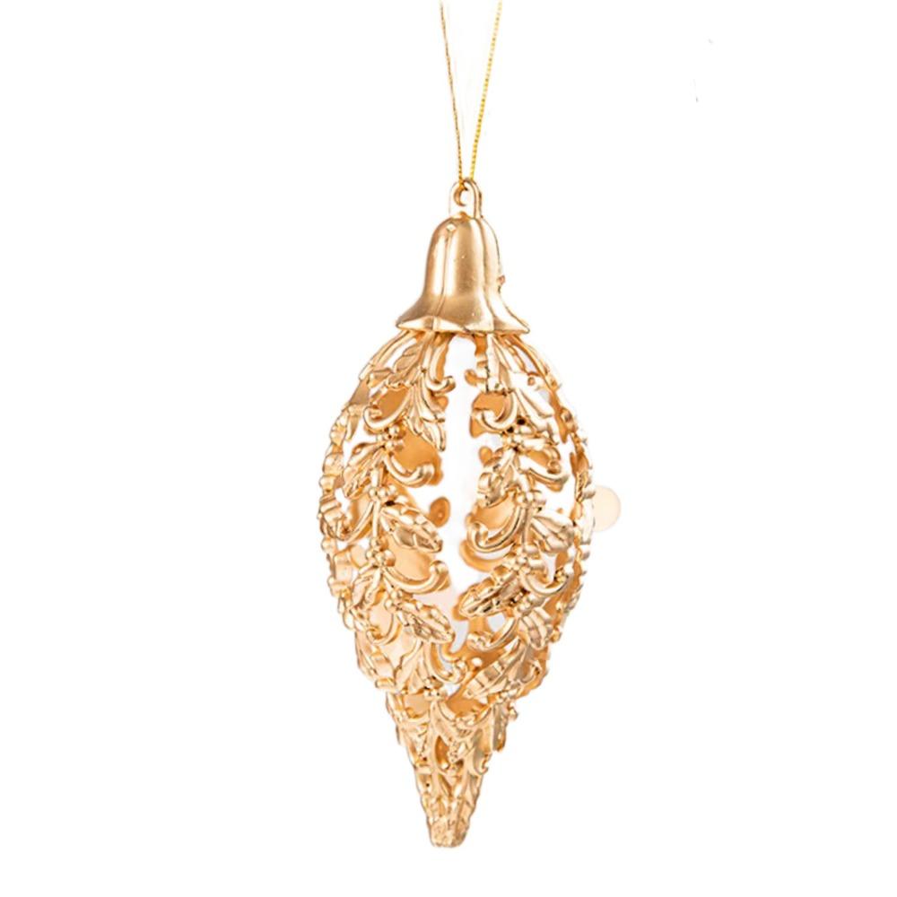 4/8pcs Golden Hollow Five Pointed Star Pendant Creative Waterproof Christmas Tree Pendant Delicate Christmas Ball Holiday