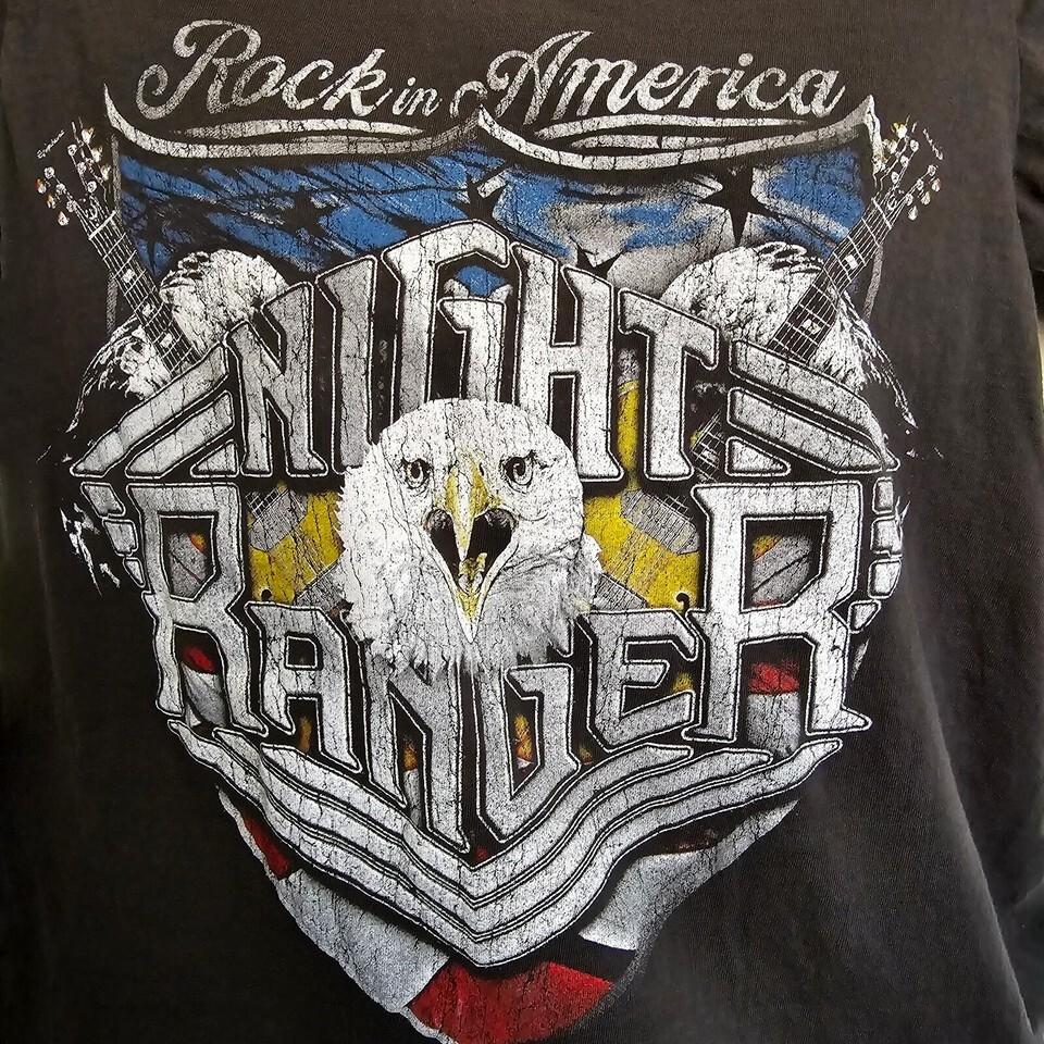 Black Night Ranger Rock in America Band Shirt Cotton Unisex Tee UU625 Unisex T-Shirt