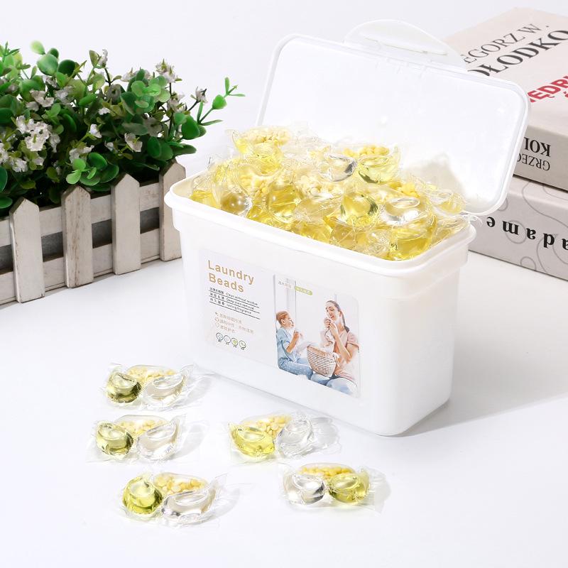 3-in-1 Laundry Capsules: Long-Lasting Fragrance, Highly Concentrated Detergent, Powerful Stain Removal, Three-Chamber Beads.