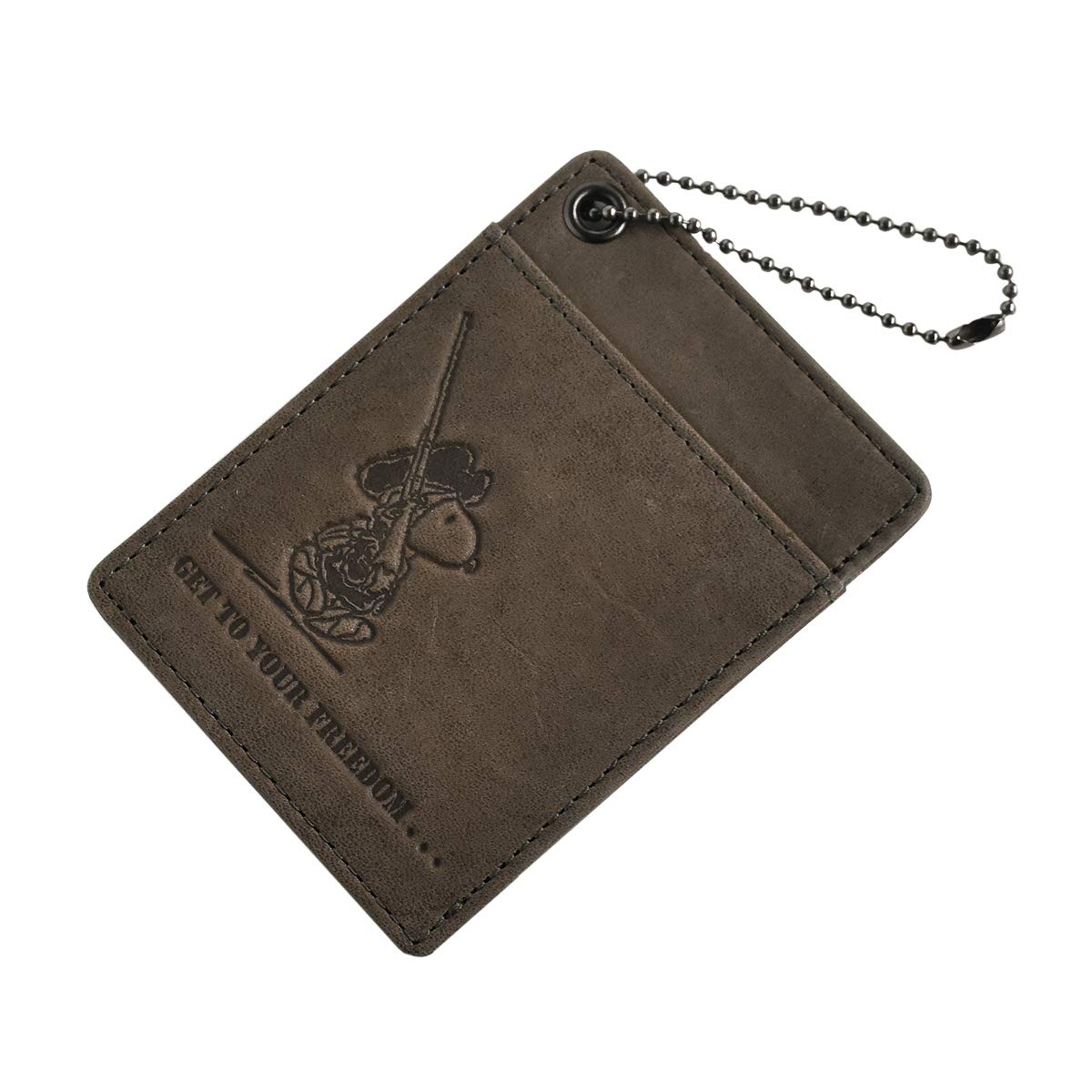 

Pass Case Genuine Leather IC Card Pass Case Series [Peanuts] Men s Women s FREEDOM [37263] (Khaki)