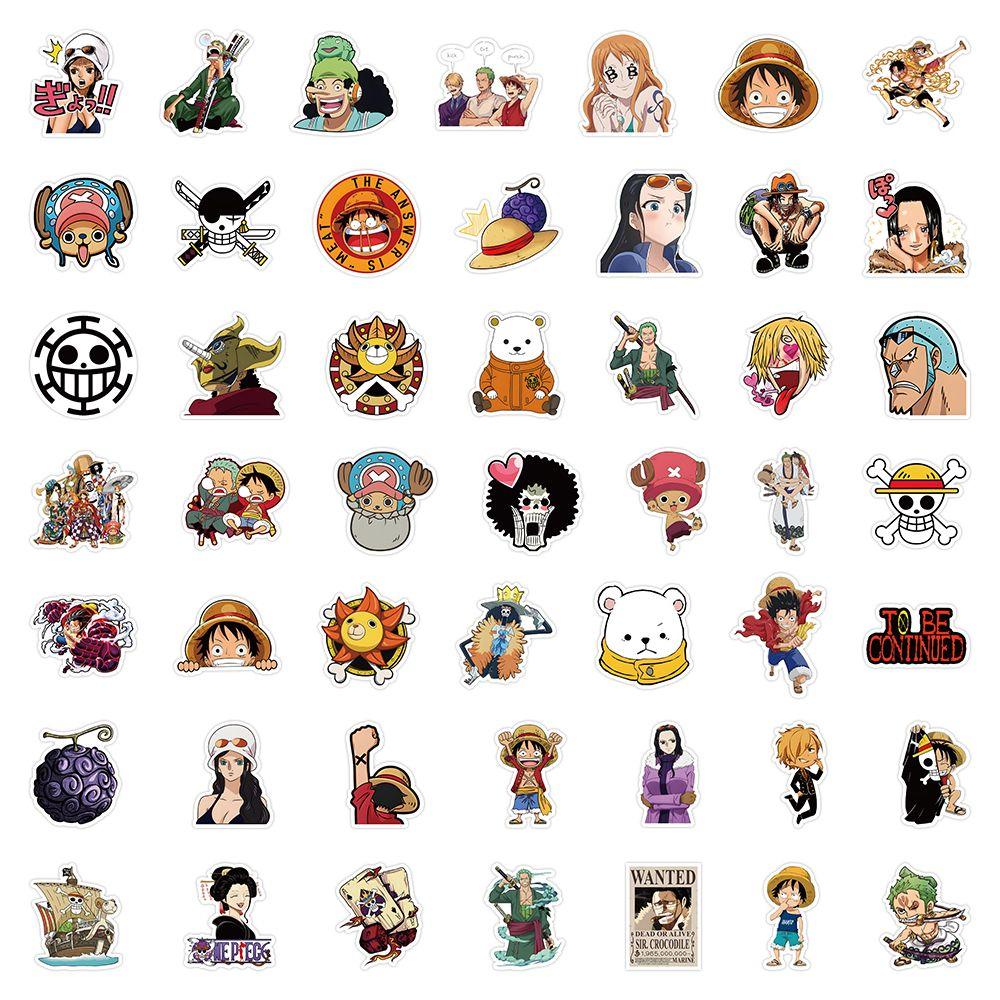 100pcs One Piece Cute Cartoon Stickers DIY Skateboard Phone Case Laptop Motorcycle Waterproof Cool Anime Sticker Decals Toy