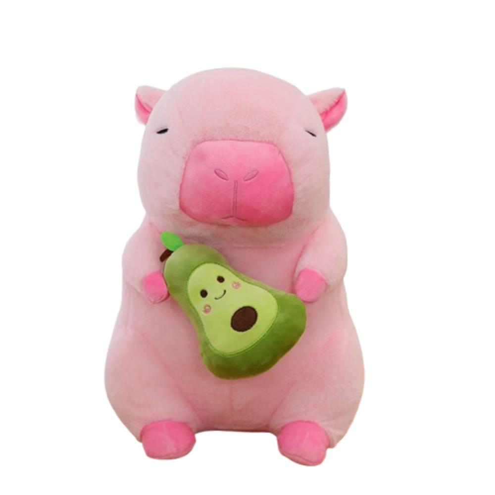 

Fluffy Capybara Plush Doll PP Cotton Capibara Anime Fluffty Toy Home Decor 30cm розовый