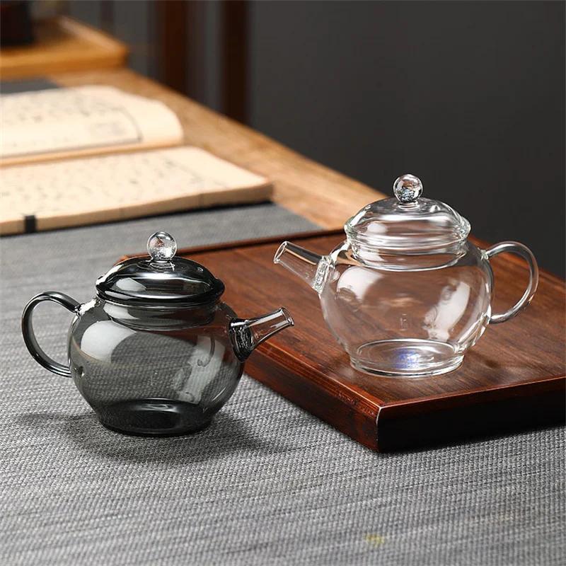 200ml Hign Borosilicate Mini Glass Teapot With Filter Kungfu Tea Maker Household Heat-resistant Brewing Flower Tea Pot Teaware