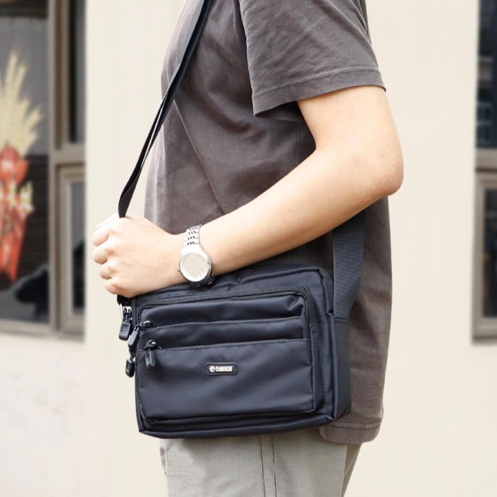 Large Capacity Men Crossbody Bag Lightweight Small Square Bag Business Shoulder Bag  Travel