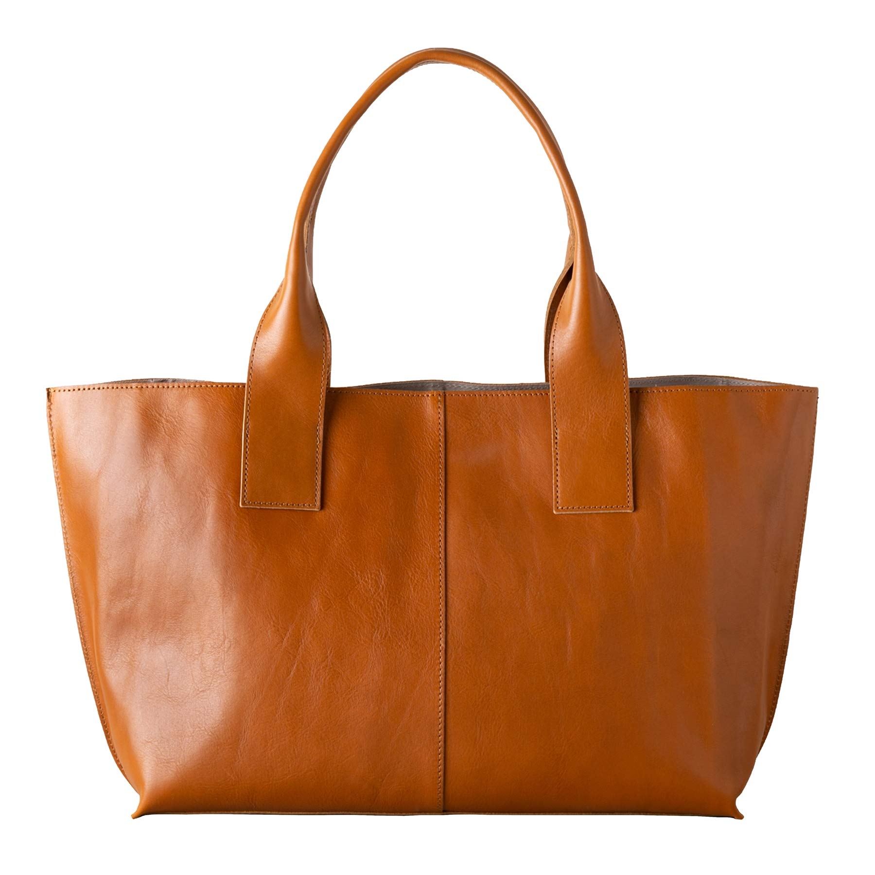 

BAG since Imai Bag GENOVA Tote Bag Genuine Leather with Zipper Double Door Business A4 File Unisex Unisex 2834 Camel [IMAI 1977]