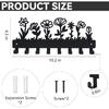 Decorative Key Holder for Wall Mounted with 8 Hooks, Cute Flower Key Rack Organizer for Entryway, Hallway, Office, Wall Mount Hanger for Keys with