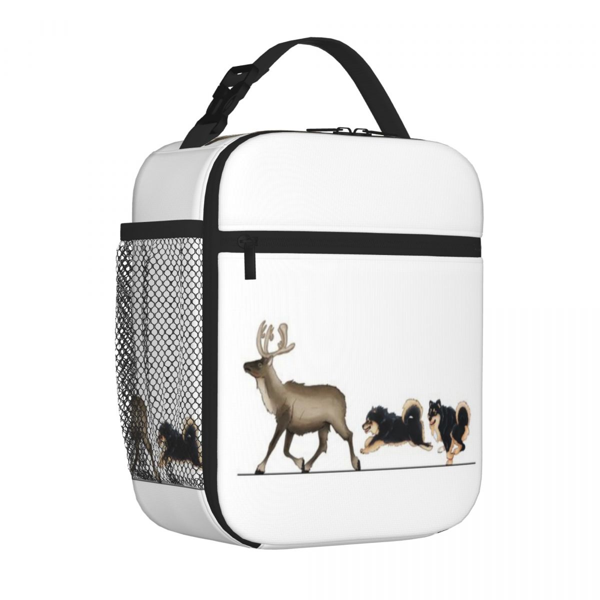 Bestselling Finnish Lapphund Reindeer Herders By Mel Curtis Insulated Inner Food Storage Bag Office Lunch Compact Lunch Bag One Size