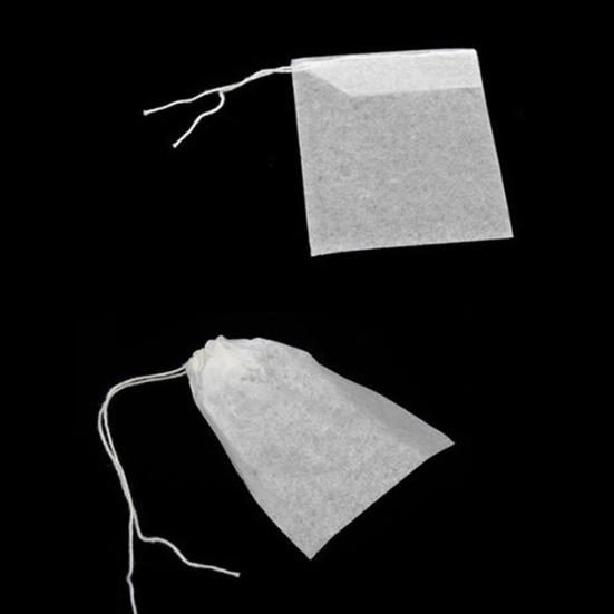 100Pcs Non-Woven Fabrics Empty Teabags String Seal Filter Paper Loose Tea Bags