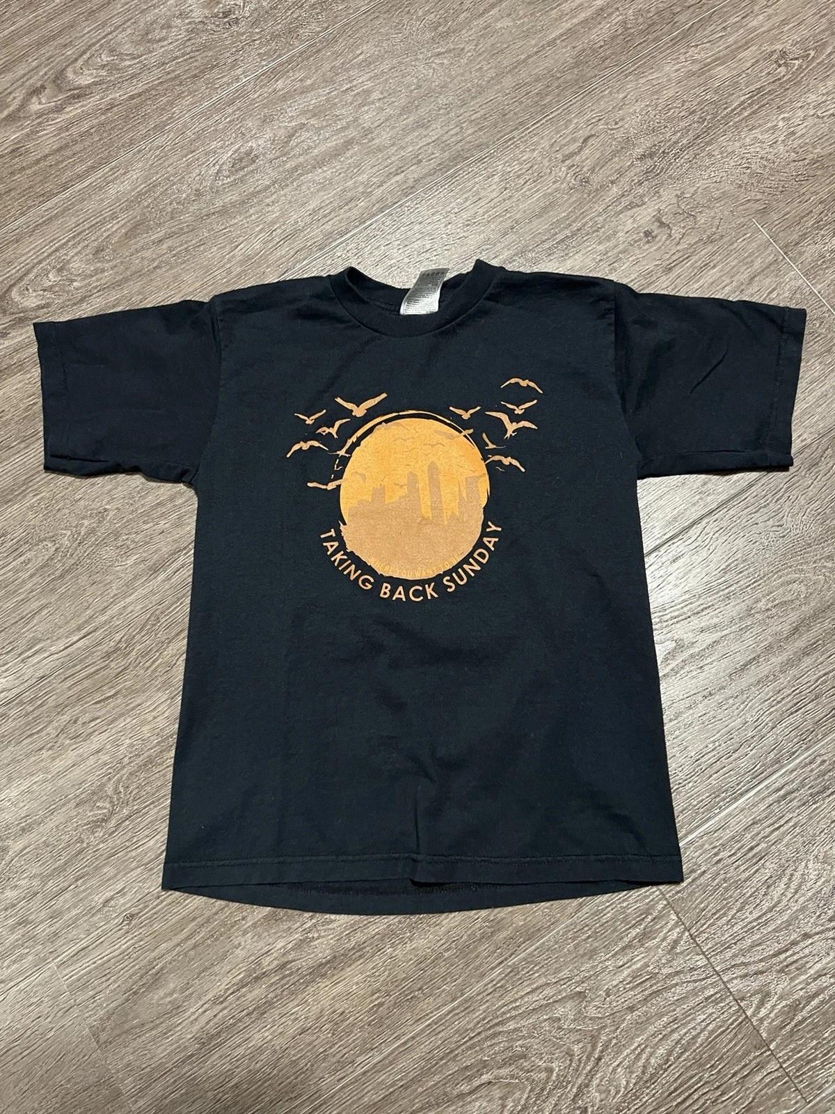 Vintage Taking Back Sunday Band T-Shirt Youth Medium Emo Black L