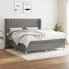 VidaXL Divan Bed with Mattress Dark Grey 160x200cm Fabric - Model 3128854
