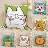 2 Surprised Cat Funny Party Pattern Pillow Case Home Living Room Decoration Linen Pillowcover Pillow Cases Cushion Cover