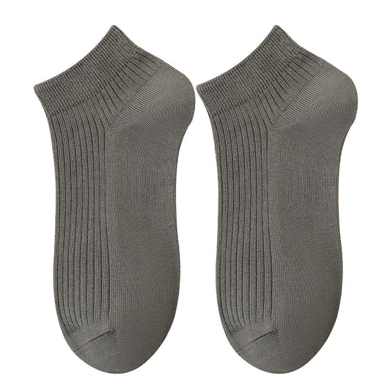 Men's Spring and Summer Short Socks, Vertical Cotton Socks, Combed Cotton Antibacterial Men's Short Socks