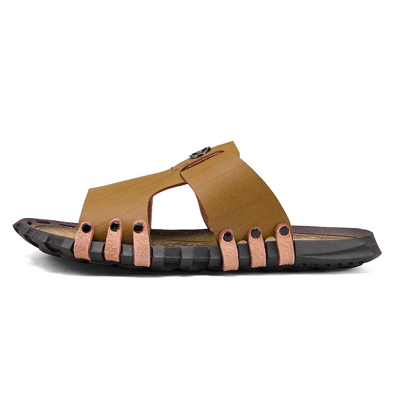Fashion Hot Sale Men's Fashion Slides Slippers Soft Comfortable Half Drag Non-Slip Lightweight Sandals Summer Walking Shoes Handmade