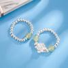 Women's Imitation Hetian Jade Lotus Ring – Elegant Beaded Design for Index Finger, Fashionable and Versatile.