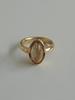 Mahogani Gold Quartz Ellipse Ring (A Type)