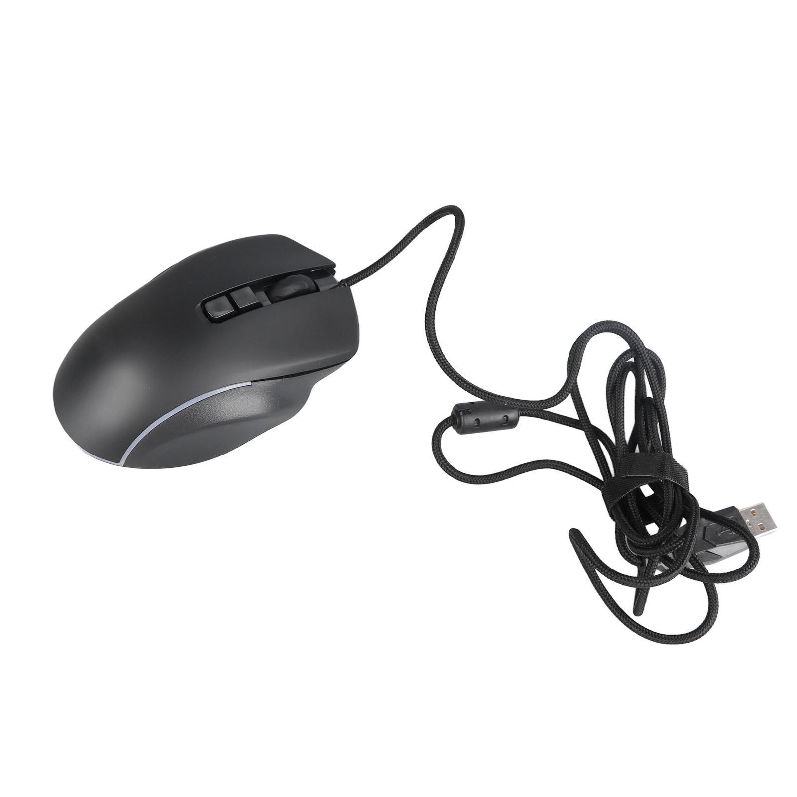 

Wired Gaming Mouse 10 Buttons RGB Light Computer Mouse 6 DPI Corded Mouse