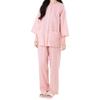 Yes Family Double Gauze Pajama Polka Dot Size Pink Polka Dots Women's Set, 100% Cotton, 3/4 Sleeves, Pattern, M,
