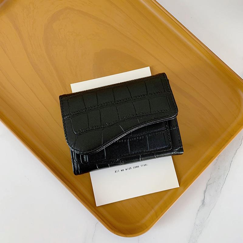ins women's wallet, short fashion multi-color multi-card card bag zipper change bag multi-function