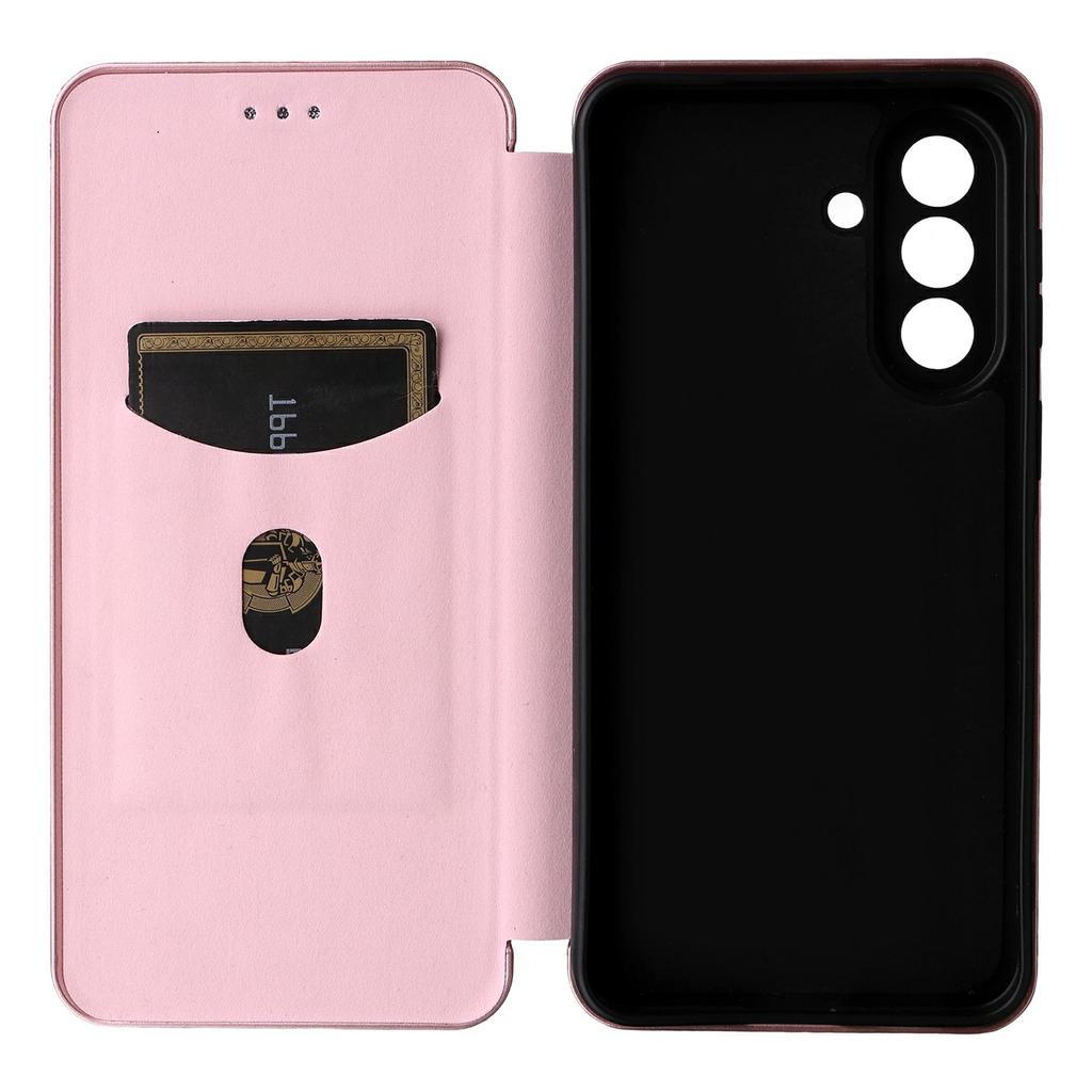 For Samsung Galaxy A57 5G Case Carbon Fiber Texture Drop-Proof PU Leather Phone Cover