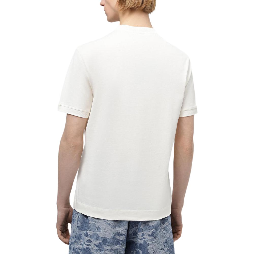 Emporio Armani Ss24 Eagle Logo Embroidered Pullover Short Sleeve T-Shirt Men Tops Light-Beige 3D1TN3-1JOCZ-0158