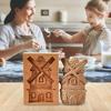 Wooden Cookie Mold Household Gingerbread Cake Mould Press Christmas 3D Biscuit Embossing Molds Bakery Gadget Kitchen Supplies