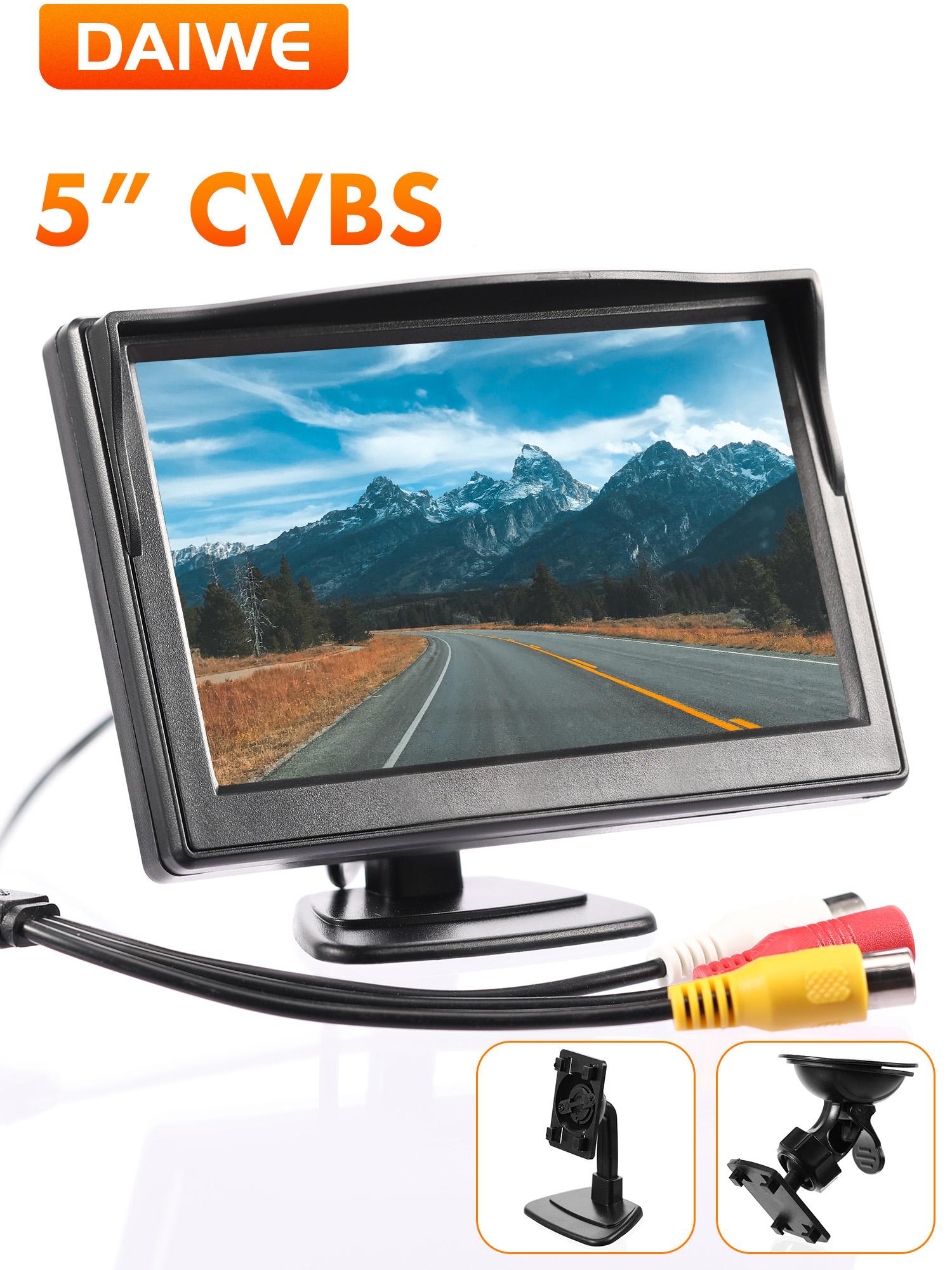 

(DAIWE) CVBS 5-inch Car Video Display Rearview Mirror LCD Screen Universal Installation 12V-24V
