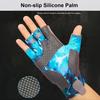 Sommer Angeln Atmungsaktiver Eisseide Halbfingerhandschuh Bedruckter Atmungsaktiver Sonnenschutzhandschuh Waschbar Outdoor Radfahren Sportausrüstung