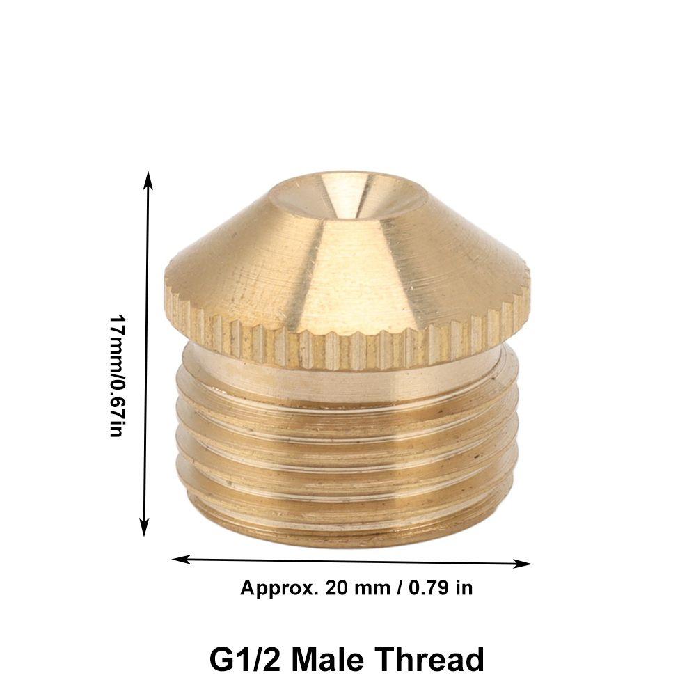 5PCS Gold Fogging Sprinkler Head Brass Garden Cooling System Nozzles Garden Irrigation