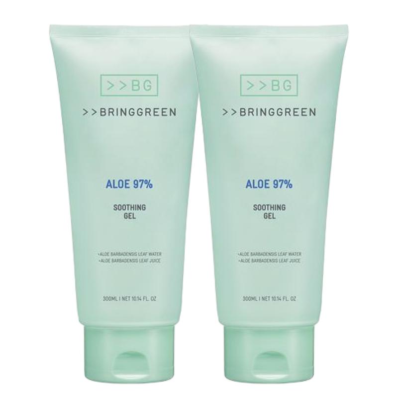 BRING GREEN Aloe 97% Soothing Gel Hydrating & Cooling Moisturizer 300ml x 2 set