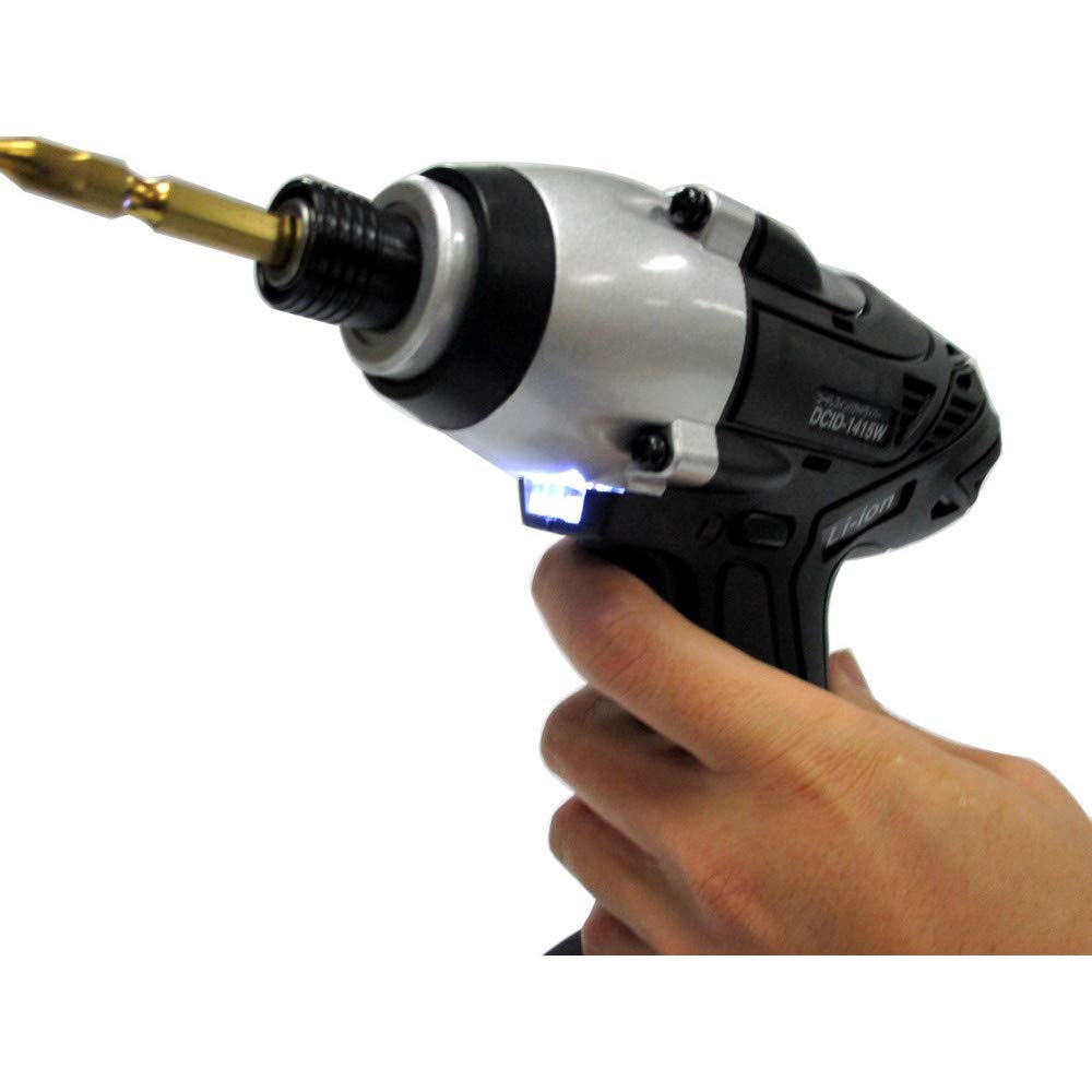 Shinko Shinko Seisakusho Cordless Impact Driver with 2 18cm (SHINKO) Units, DCID-1415W, DCID-1415W, Body Depth 22cm, Body Height 9cm, Body Width