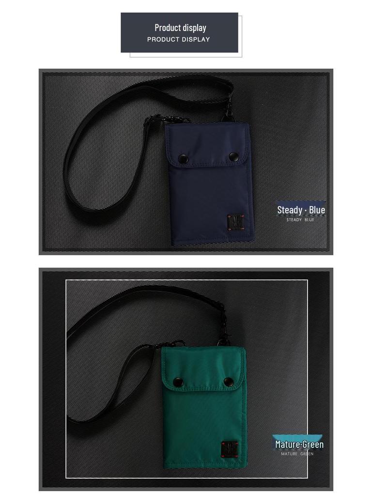 Unisex Travel Passport Holder with Lanyard - Double-Layer Neck Pouch for Secure Document Storage
