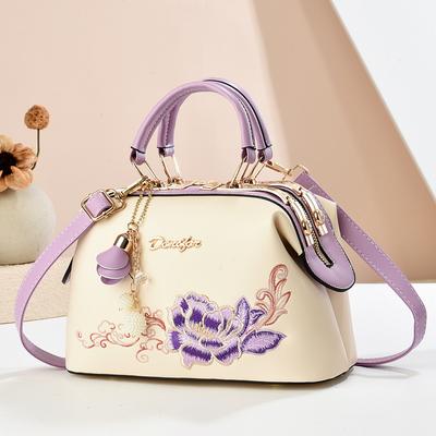 Bag Women's Embroidery Bag New Shoulder Crossbody Handbag Women's Premium Atmosphere Bridal Wedding Bag Mom Bag