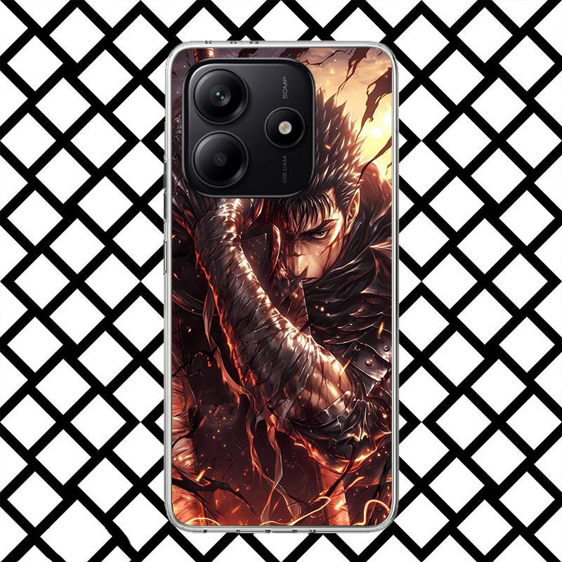 G-Guts B-Berserks Anime Phone Case for Xiaomi Redmi Note 15 14 14S 13 12 12S 11 Pro Plus 11E 11T 11S 10S 5G Soft Cover Fundas Re