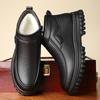 Winter men's cotton shoes men's middle-aged and elderly velvet warm casual leather shoes non-slip foot cover thickened wool men's shoes