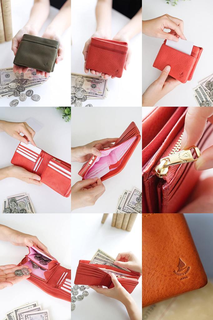 Baggy Port Men's Bifold Wallet, Genuine Leather, Baggies Annex Minerva Box, LZYS8001, Red, BP-LZYS8001-RE