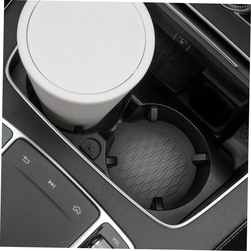 HEALEEP Car Drink Coaster Set of Silicone Cup Car Interior Storage Pad for Highly Easy to x x cm 4, Mat, Round, Non-Slip, Soundproof,