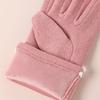 Thicken Warm Gloves with Warm Lining Ski Gloves Full Fingered Gloves  For Outdoor Sport Running