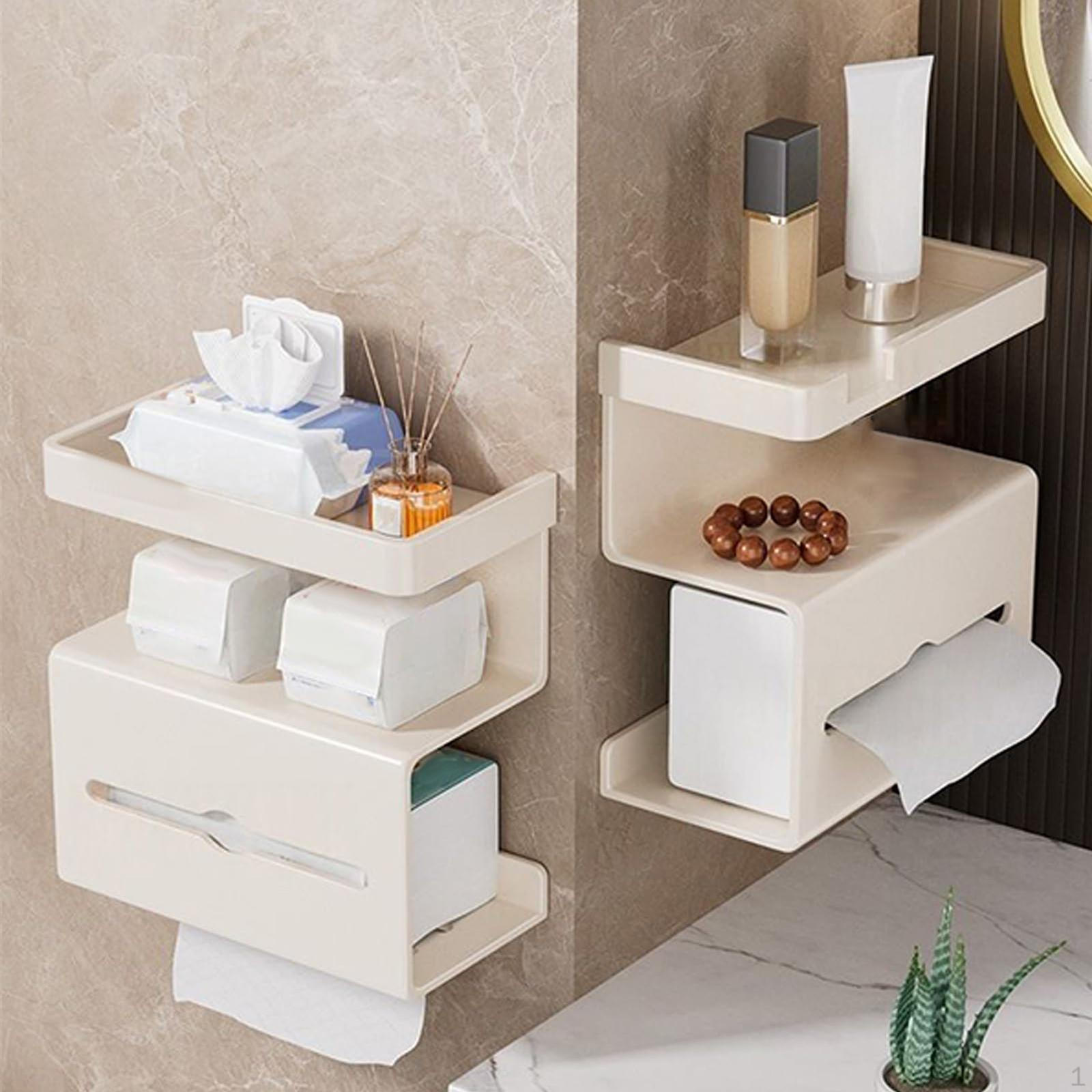 

3-ярусный держатель для туалетной бумаги, практичный современный настенный диспенсер для белый