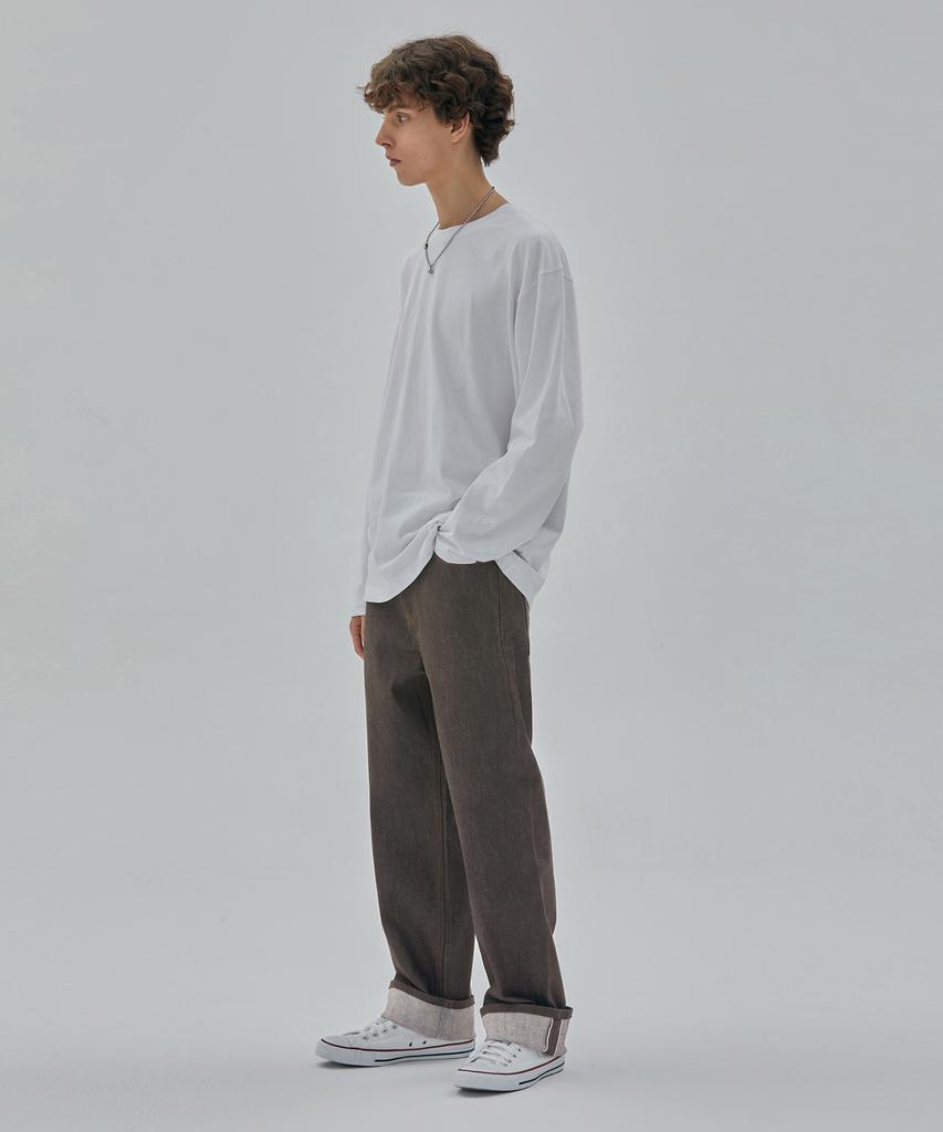 Rul And Y Denim Wide Fit Selvedge Pants Khaki