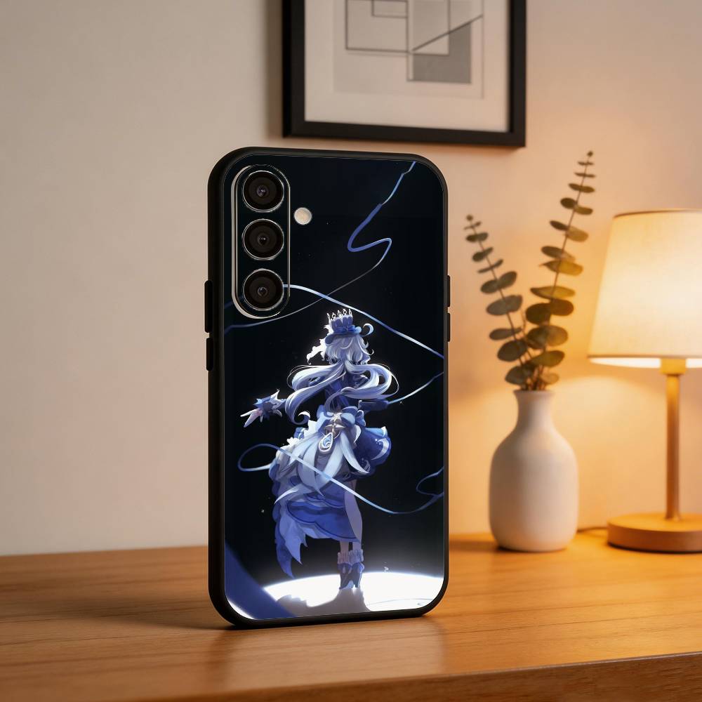 Fennina G-Genshin I-Impact Phone Case For Samsung A73,A21s,A22,A31,A32,A52,A53,A71,A80,Soft Black Shell