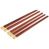 5 Paar Essstäbchen aus Holz im chinesischen Stil, sicheres, handgefertigtes Geschirr, Geschenk für Freunde und Familie, Rot