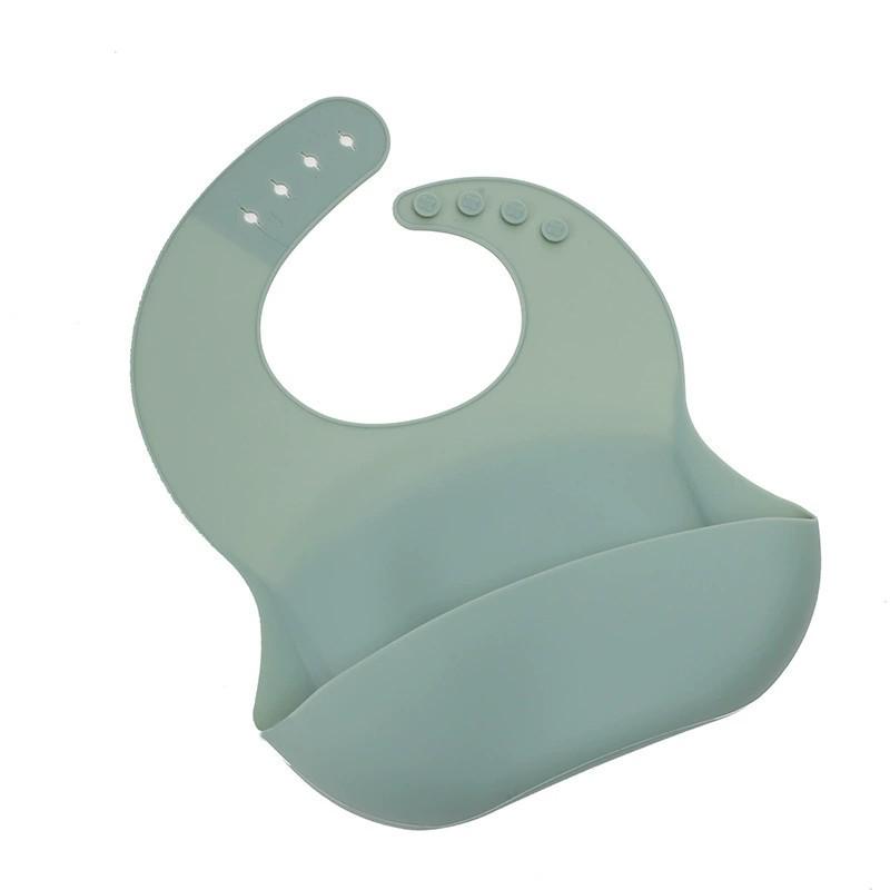 Waterproof Silicone Baby Bib with Food Pocket