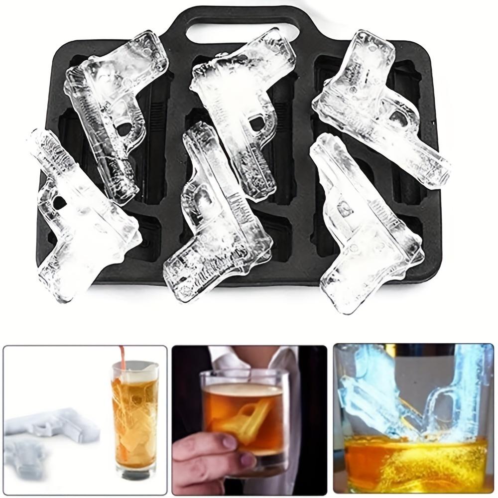 Unique Gun-Shaped Silicone Whiskey Ice Cube Tray DIY Bar Accessories Chocolate Candy Mold Cold Drink Cocktail Wine Ice Maker