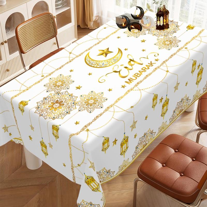 Eid Mubarak Tablecloths Ramadan Decoration for Home 2026 Islamic Muslim Party Supplies Ramadan Kareem Mubarak Eid Al Adha Gifts