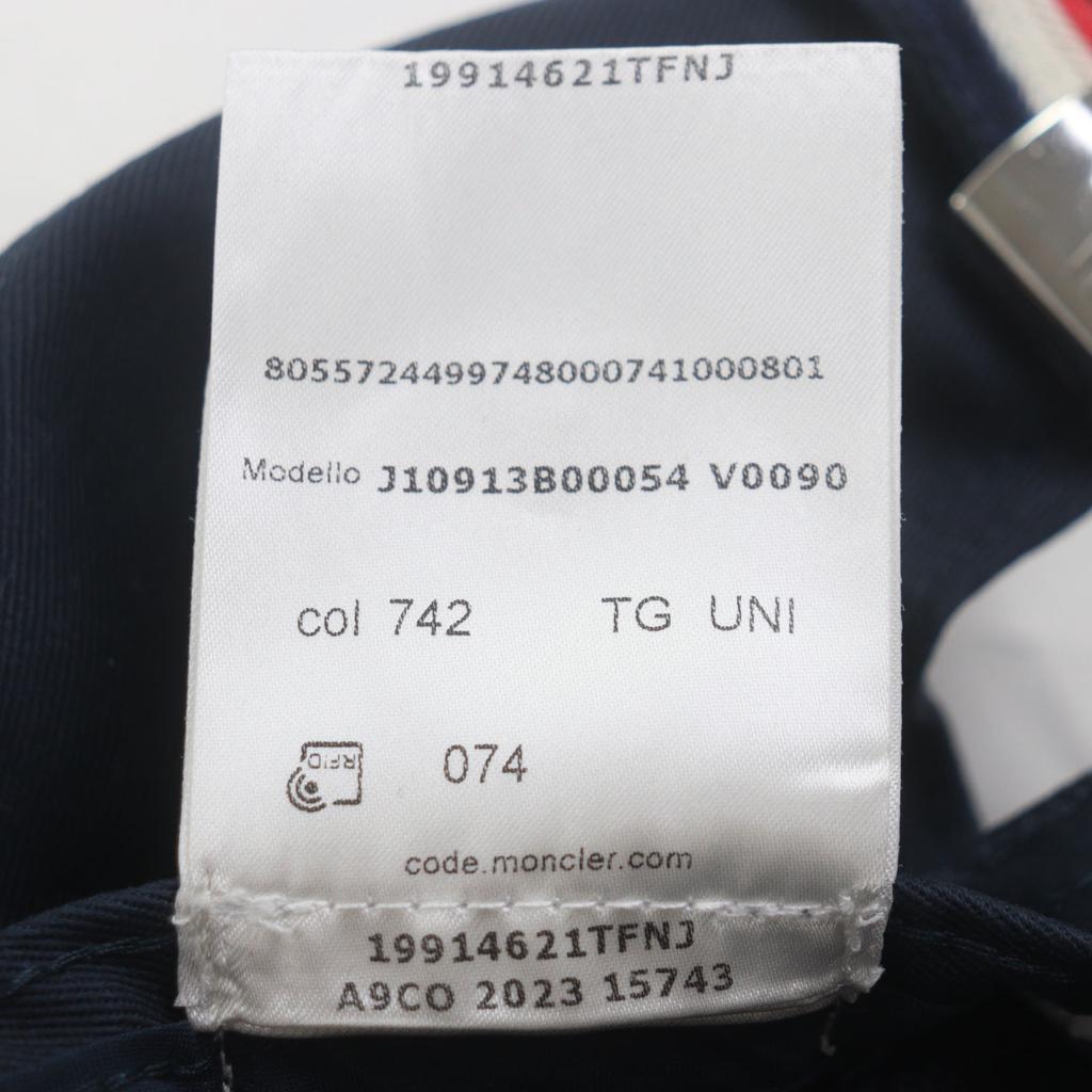 Pristine MONCLER cap BERRETTO BASEBALL Navy cotton mens Used