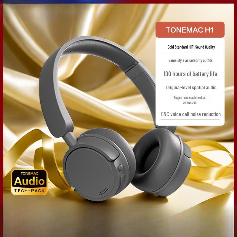 2025 H1 Over-Ear Wireless Retro Bluetooth Headphones: Classic Style, High Sound Quality, Long Battery Life