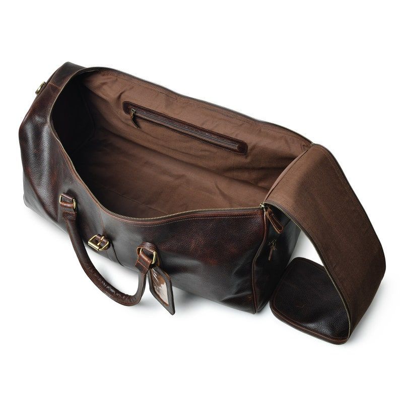 Full-Grain Leather Weekender Bag: Monogrammed Carry-On Duffle